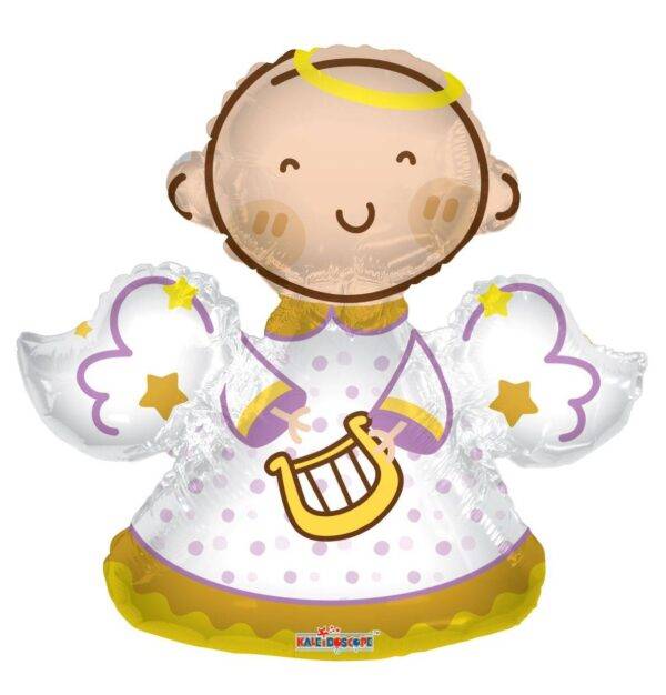 Balão Foil 28" Gellibean Angel Shape Branco