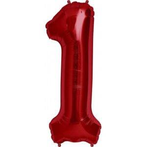 1 Balão de Foil " Número 6 " Vermelho Northstar por pack.