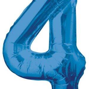 Balão de Foil Azul " Número 4 "