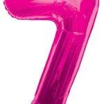 Balão de Foil Rosa " Número 7 "
