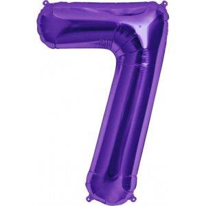 Balão de Foil Roxo " Número 7 "