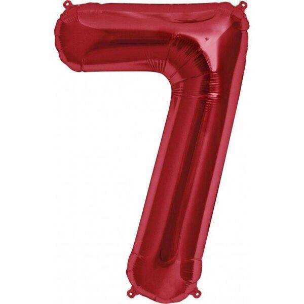 Balão de Foil Vermelho Northstar " Número 7 "