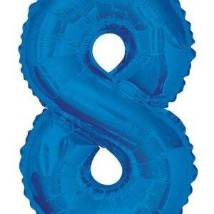 Balão de Foil Azul " Número 8 "