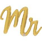 Balão foil 39" Mrs Script - Ouro