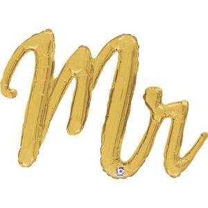 Balão foil 39" Mrs Script - Ouro