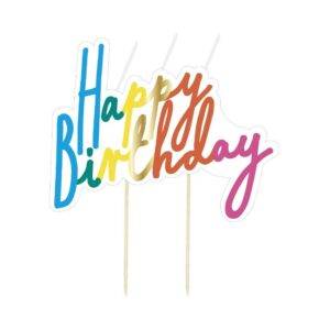 Velas Happy Birthday Rainbow