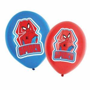 6 BALÕES LATEX 11'' SPIDERMAN
