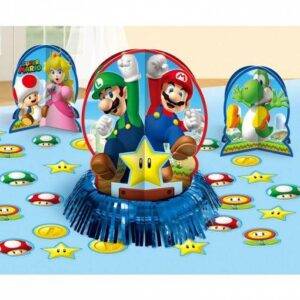 4 KITS DE DECORAÇÃO DE MESA SUPER MARIO