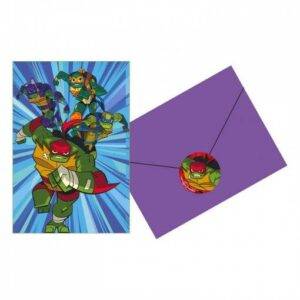 8 CONVITES TARTARUGAS NINJA