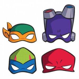 8 MÁSCARAS TARTARUGAS NINJA