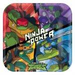 8 PRATOS 23 CM TARTARUGAS NINJA