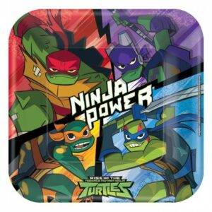 8 PRATOS 23 CM TARTARUGAS NINJA