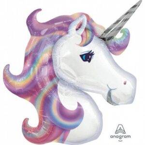 BALÃO FOIL SUPERSHAPE UNICÓRNIO PASTEL