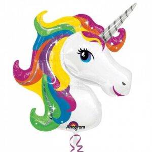 BALÃO FOIL SUPERSHAPE UNICÓRNIO RAINBOW