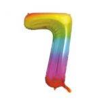 BALÃO FOIL 86 CM RAINBOW NÚMERO 7