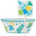 24 FORMAS DE CUPCAKE BABY SHOWER AZUL