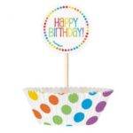 24 FORMAS DE CUPCAKE RAINBOW BIRTHDAY