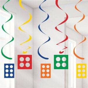 Redemoinhos de suspensão decorativos para festa Block Party
