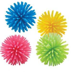 Bolas de lã coloridas brilhantes