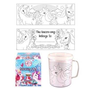 Caneca da coloração do unicórnio