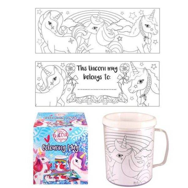 Caneca da coloração do unicórnio