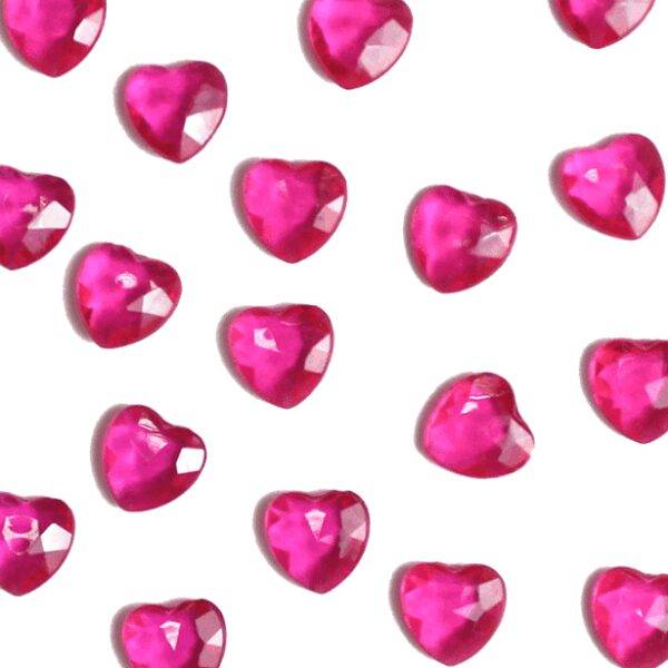 Cerise Rosa Coração Mesa Diamantes