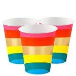 Copos de papel Rainbow - 250 ml