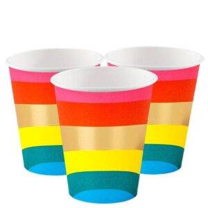 Copos de papel Rainbow - 250 ml