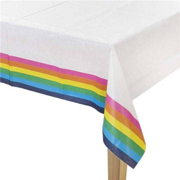 Toalha de mesa em papel arco-íris