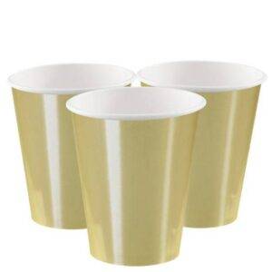 Copos de papel dourado metálico - 355 ml