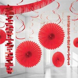 Kit de decoração de papel vermelho e papel alumínio