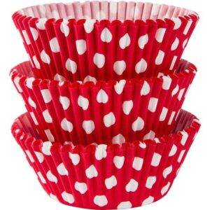 Formas para cupcakes Dot Vermelho 5 Cm