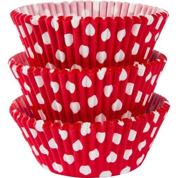 Formas para cupcakes Dot Vermelho 5 Cm