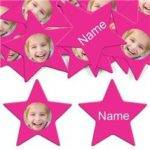 Rosa Choque Star Personalised Confetti
