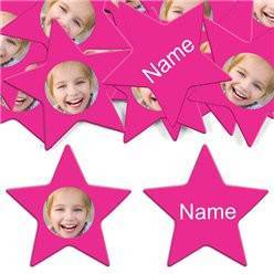 Rosa Choque Star Personalised Confetti