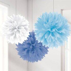 Decorações Pom Pom Blue Mix