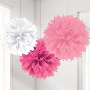 Decorações Pom Pom Rosa Mix