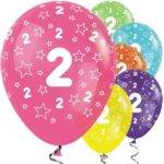 Balões de estrelas tropicais de 2º aniversário - 12 "de látex