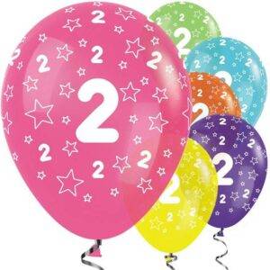 Balões de estrelas tropicais de 2º aniversário - 12 "de látex