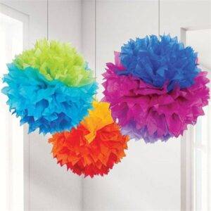 Decorações do arco-íris Pom Pom - 40 cm