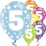 Balões de estrelas tropicais de 6º aniversário - 12 "de látex