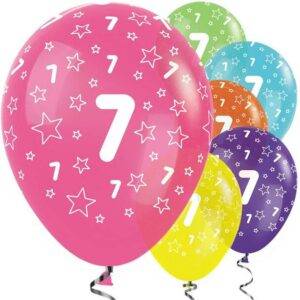 Balões de estrelas tropicais de 7º aniversário - 12 "de látex