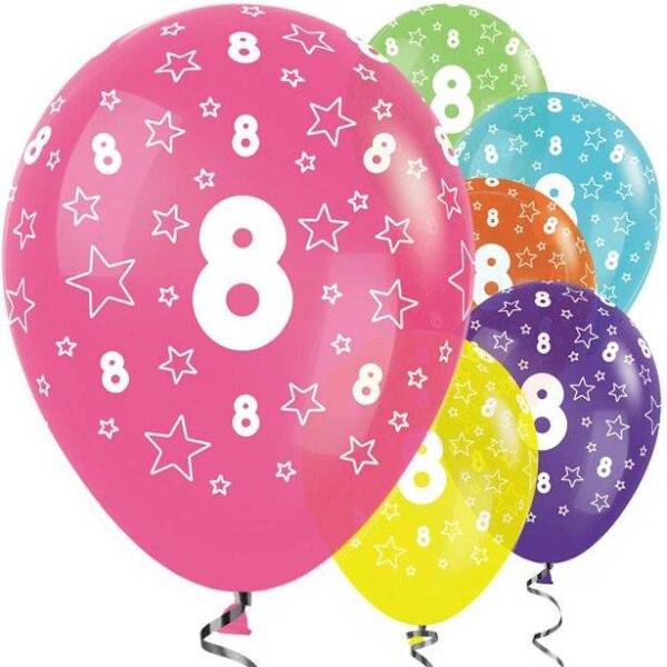 Balões de estrelas tropicais de 7º aniversário - 12 "de látex