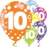 Balões Sortidos de 9o Aniversário - Látex de 11 ''