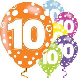 Balões Sortidos de 9o Aniversário - Látex de 11 ''