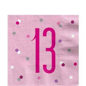 Copos Glitz de Aniversário Rosa -266 ml