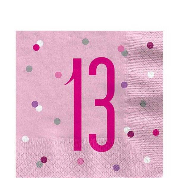 Copos Glitz de Aniversário Rosa -266 ml