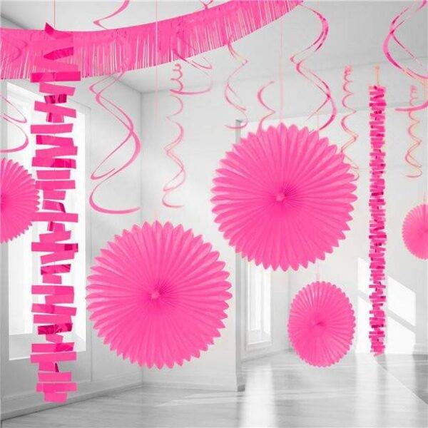 Redemoinhos de suspensão cor-de-rosa do aniversário 13