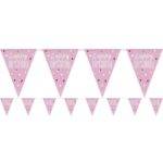 Grinalda 13 Aniversário Pritzmatic Bunting Glitz Rosa - 2.75 m