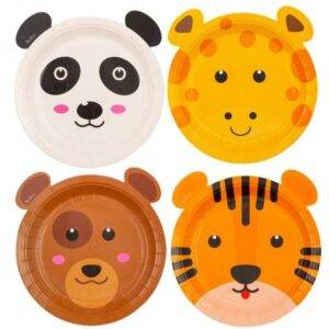 8 PRATOS 18 CM FORMA ZOO PARTY